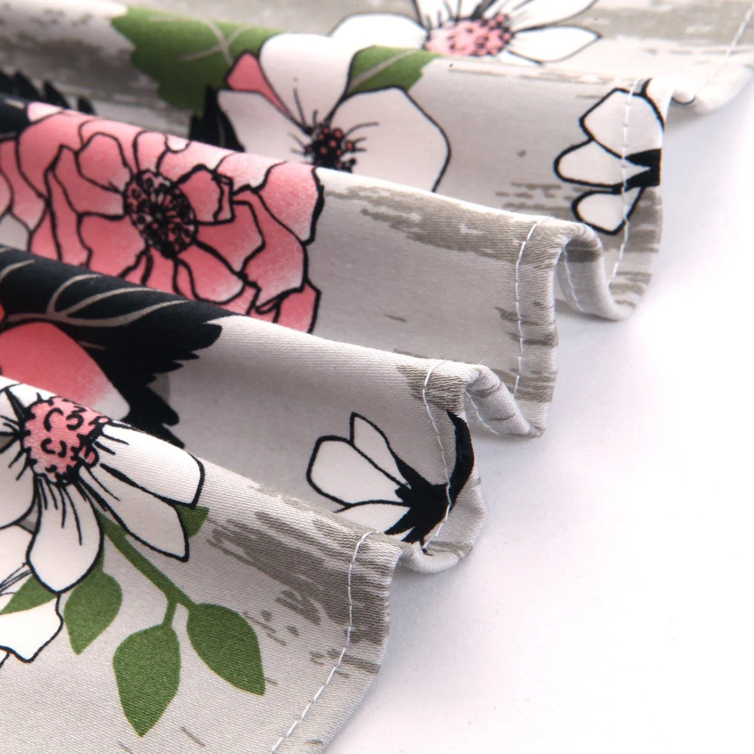 1950s Vintage Retro Floral Printed Hepburn Dress Sleeveless