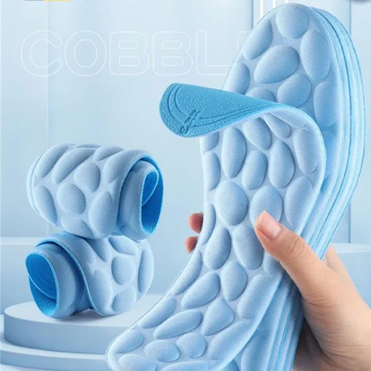 1pair 4D Massage Insole Imitation Pebbles Full Palm Sports Insole,