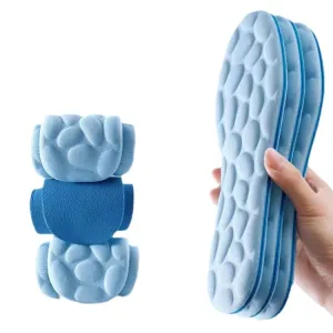 1pair 4D Massage Insole Imitation Pebbles Full Palm Sports Insole,