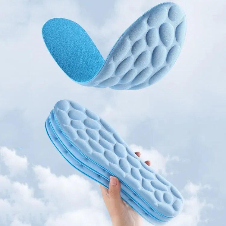 1pair 4D Massage Insole Imitation Pebbles Full Palm Sports Insole,