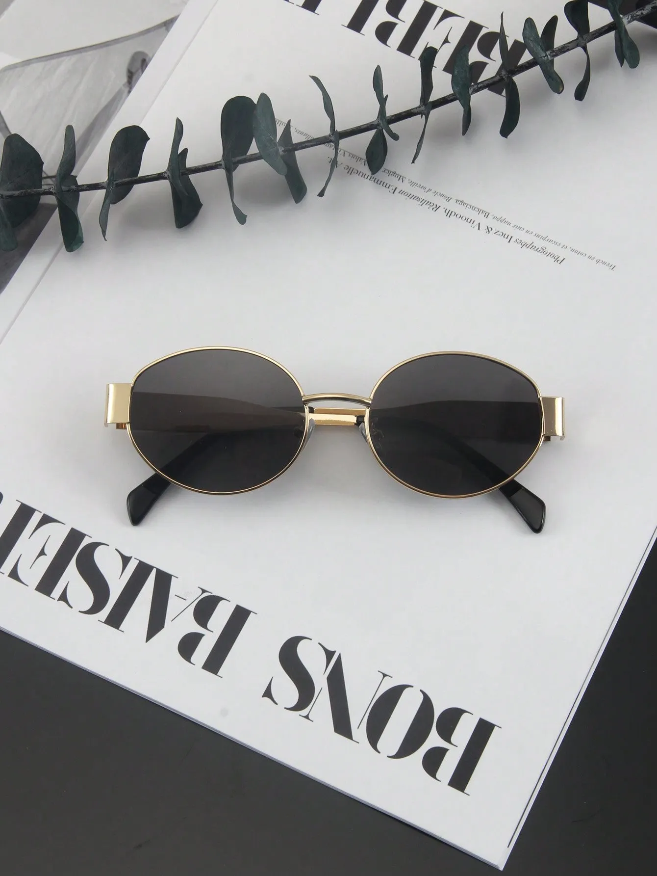 1pc Retro Metal Frame Sunglasses