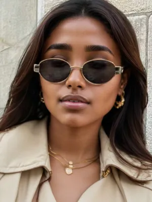 1pc Retro Metal Frame Sunglasses