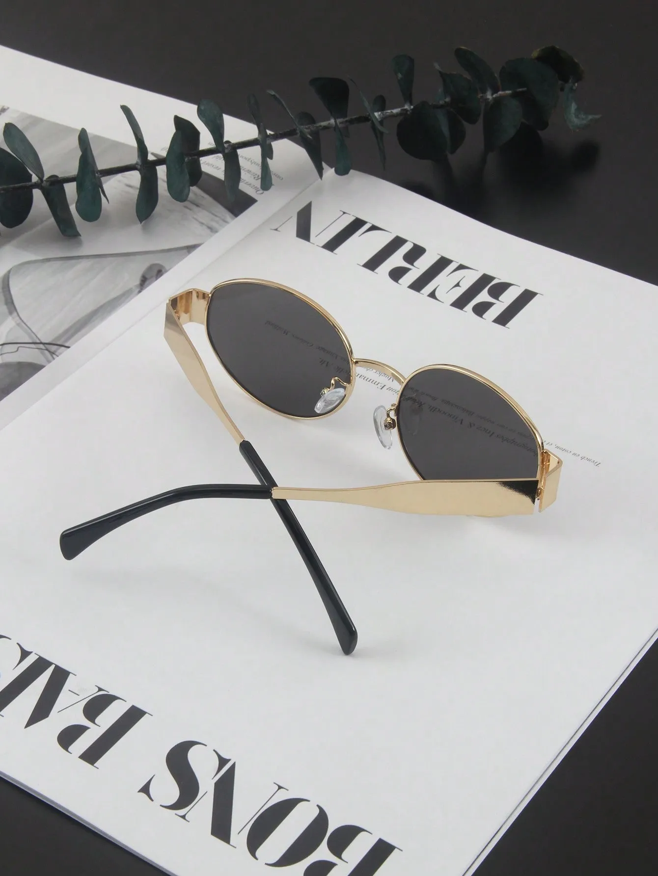 1pc Retro Metal Frame Sunglasses