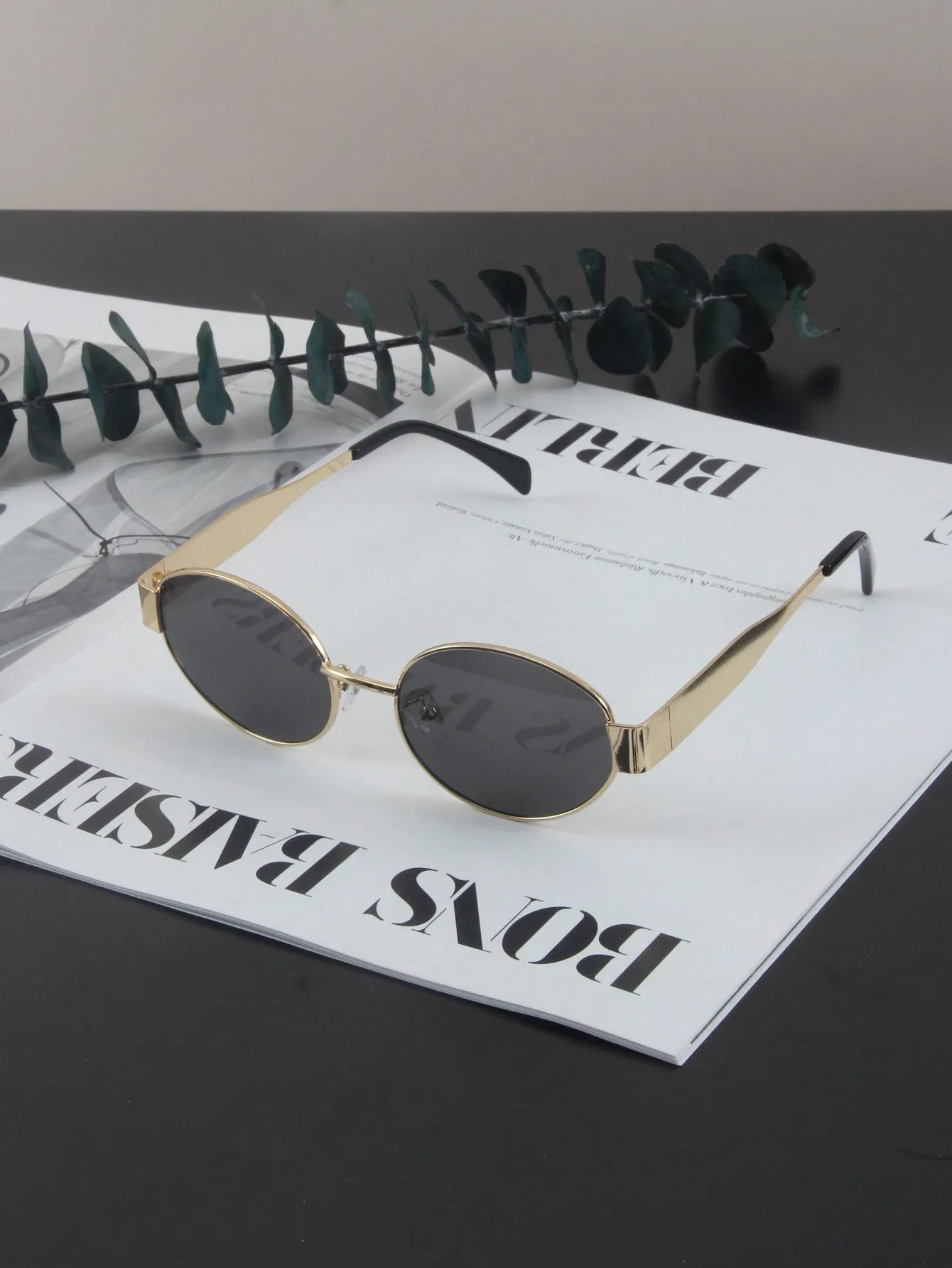 1pc Retro Metal Frame Sunglasses