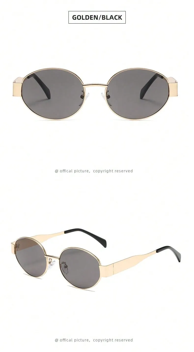 1pc Retro Metal Frame Sunglasses
