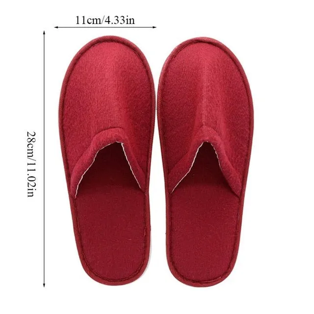 2019 New Simple Unisex Slippers Hotel Travel Spa Portable Men Slippers Disposable Home Guest Indoor Cotton Fabric Men Slipper