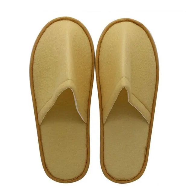 2019 New Simple Unisex Slippers Hotel Travel Spa Portable Men Slippers Disposable Home Guest Indoor Cotton Fabric Men Slipper