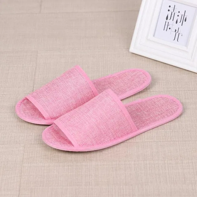 2019 New Simple Unisex Slippers Hotel Travel Spa Portable Men Slippers Disposable Home Guest Indoor Cotton Fabric Men Slipper