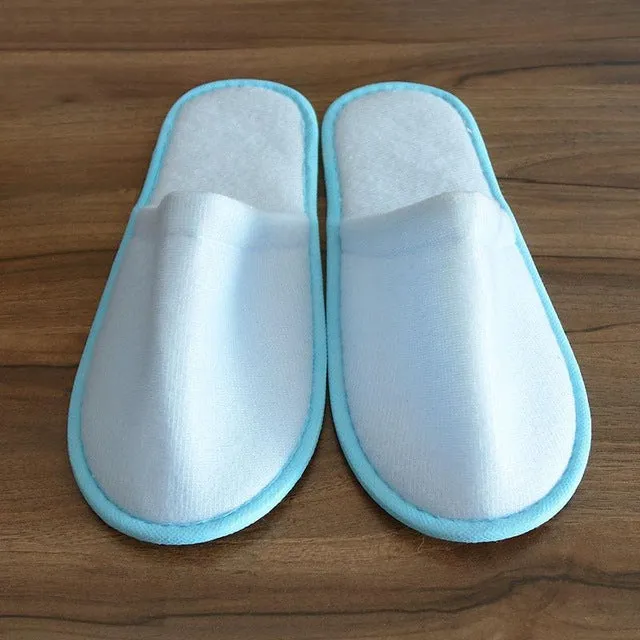 2019 New Simple Unisex Slippers Hotel Travel Spa Portable Men Slippers Disposable Home Guest Indoor Cotton Fabric Men Slipper