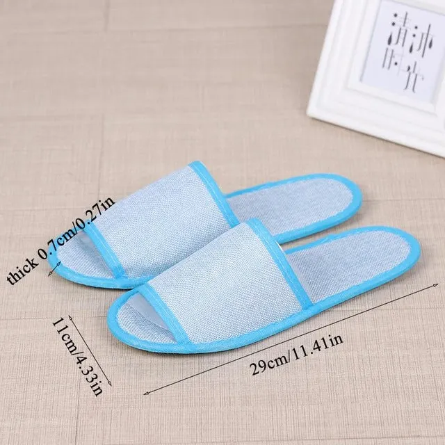 2019 New Simple Unisex Slippers Hotel Travel Spa Portable Men Slippers Disposable Home Guest Indoor Cotton Fabric Men Slipper