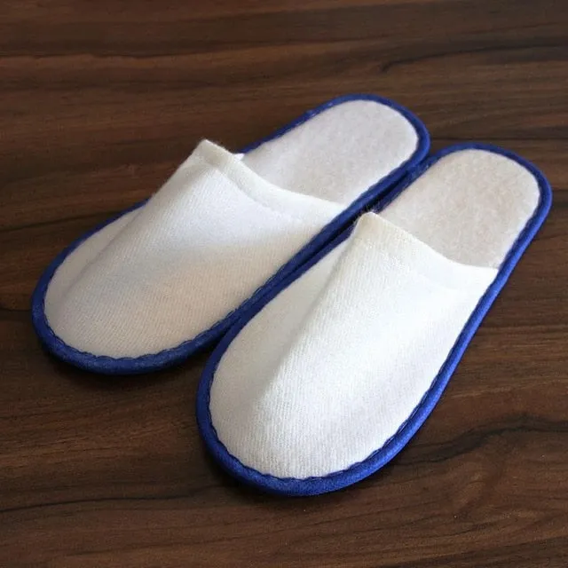 2019 New Simple Unisex Slippers Hotel Travel Spa Portable Men Slippers Disposable Home Guest Indoor Cotton Fabric Men Slipper