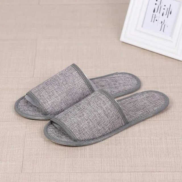 2019 New Simple Unisex Slippers Hotel Travel Spa Portable Men Slippers Disposable Home Guest Indoor Cotton Fabric Men Slipper
