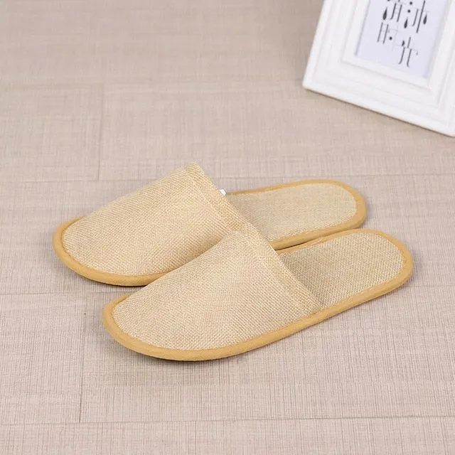 2019 New Simple Unisex Slippers Hotel Travel Spa Portable Men Slippers Disposable Home Guest Indoor Cotton Fabric Men Slipper