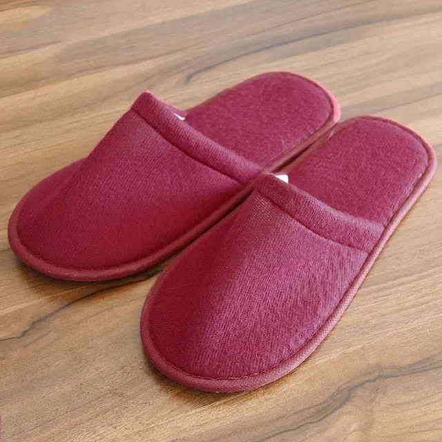 2019 New Simple Unisex Slippers Hotel Travel Spa Portable Men Slippers Disposable Home Guest Indoor Cotton Fabric Men Slipper