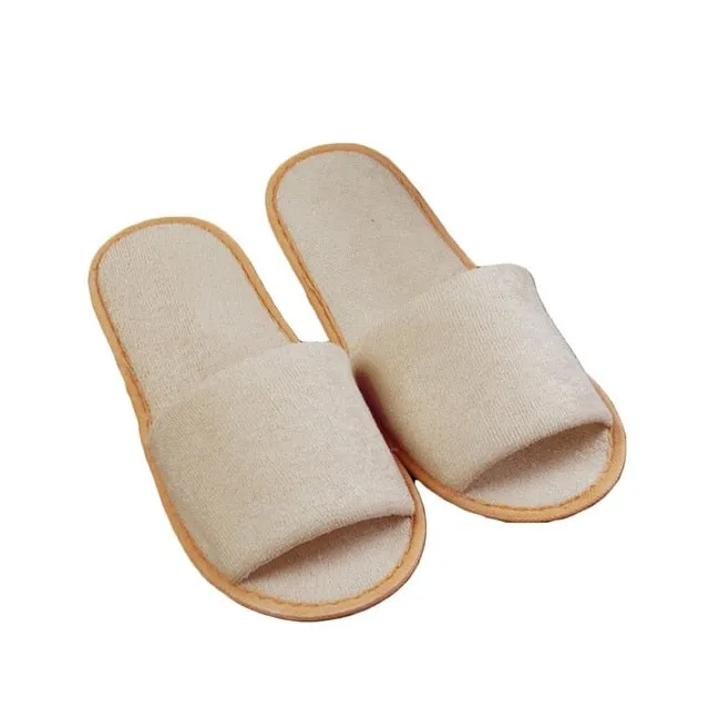 2019 New Simple Unisex Slippers Hotel Travel Spa Portable Men Slippers Disposable Home Guest Indoor Cotton Fabric Men Slipper
