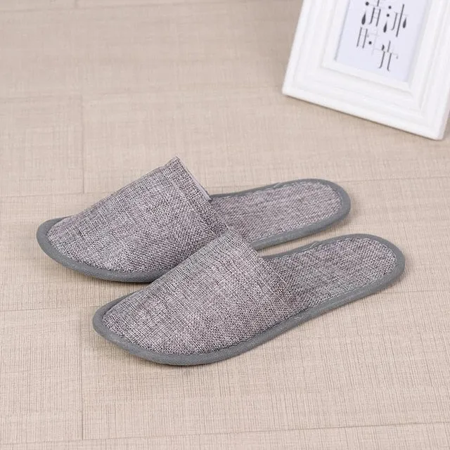 2019 New Simple Unisex Slippers Hotel Travel Spa Portable Men Slippers Disposable Home Guest Indoor Cotton Fabric Men Slipper