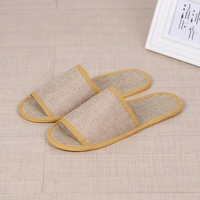 2019 New Simple Unisex Slippers Hotel Travel Spa Portable Men Slippers Disposable Home Guest Indoor Cotton Fabric Men Slipper