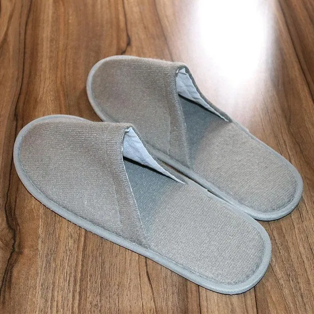 2019 New Simple Unisex Slippers Hotel Travel Spa Portable Men Slippers Disposable Home Guest Indoor Cotton Fabric Men Slipper