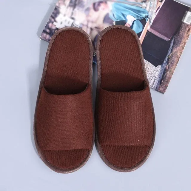 2019 New Simple Unisex Slippers Hotel Travel Spa Portable Men Slippers Disposable Home Guest Indoor Cotton Fabric Men Slipper