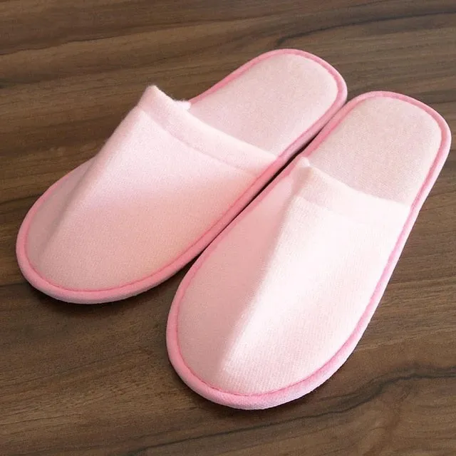 2019 New Simple Unisex Slippers Hotel Travel Spa Portable Men Slippers Disposable Home Guest Indoor Cotton Fabric Men Slipper