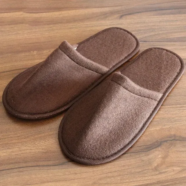 2019 New Simple Unisex Slippers Hotel Travel Spa Portable Men Slippers Disposable Home Guest Indoor Cotton Fabric Men Slipper