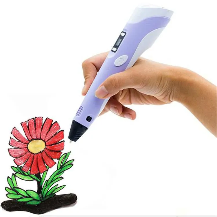3D Pen- Bolígrafo de impresión 3D con pantalla – Incluye bolígrafo 3D, 3 filamentos de colores material PLA    y cargador