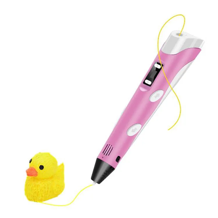 3D Pen- Bolígrafo de impresión 3D con pantalla – Incluye bolígrafo 3D, 3 filamentos de colores material PLA    y cargador