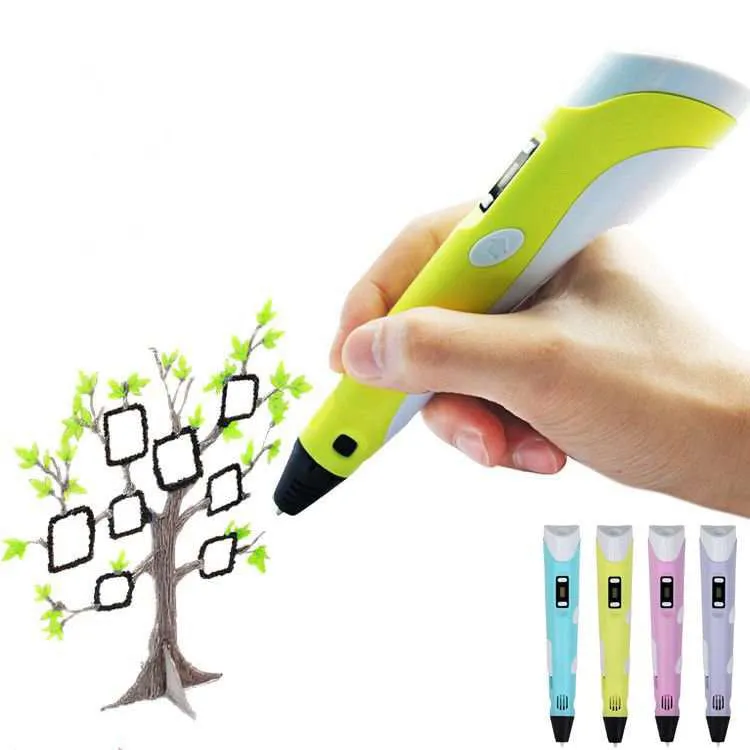 3D Pen- Bolígrafo de impresión 3D con pantalla – Incluye bolígrafo 3D, 3 filamentos de colores material PLA    y cargador