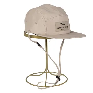 5 panel waterproof snapback hat beige