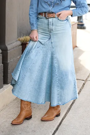 7 For All Mankind Western Maxi Skirt
