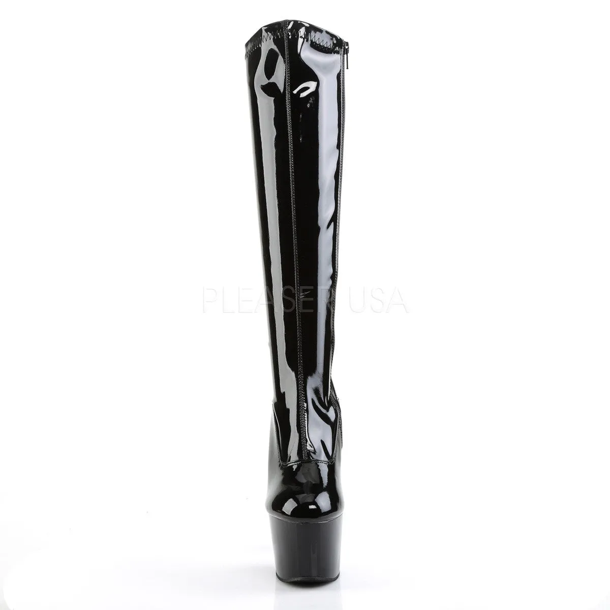 7 Inch Heel ADORE-2000 Black Stretch Patent