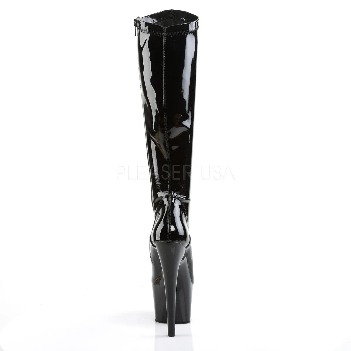 7 Inch Heel ADORE-2000 Black Stretch Patent