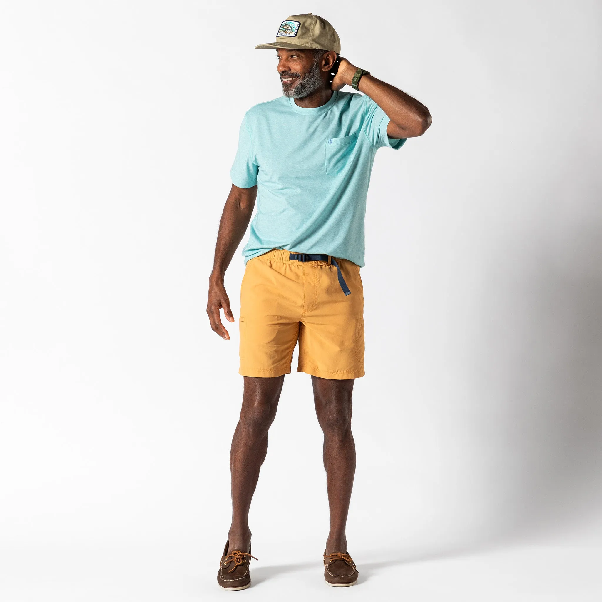 7" On The Fly Performance Short - Oak Buff