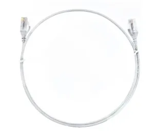 8ware CAT6 Ultra Thin Slim Cable 5m / 500cm - White Color Premium RJ45 Ethernet Network LAN UTP Patch Cord 26AWG for Data