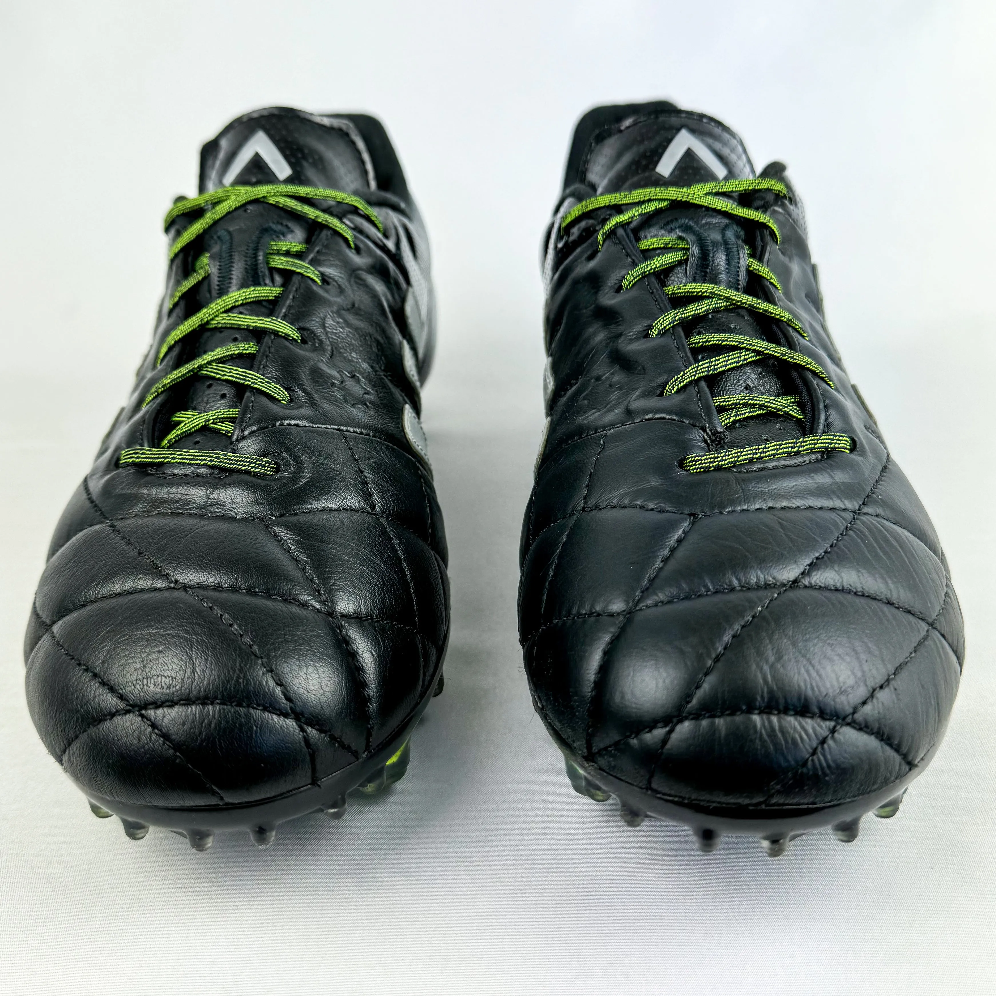 Adidas Ace 15.1 Leather FG - Black/Silver Metallic/Solar Yellow *Wore Once*