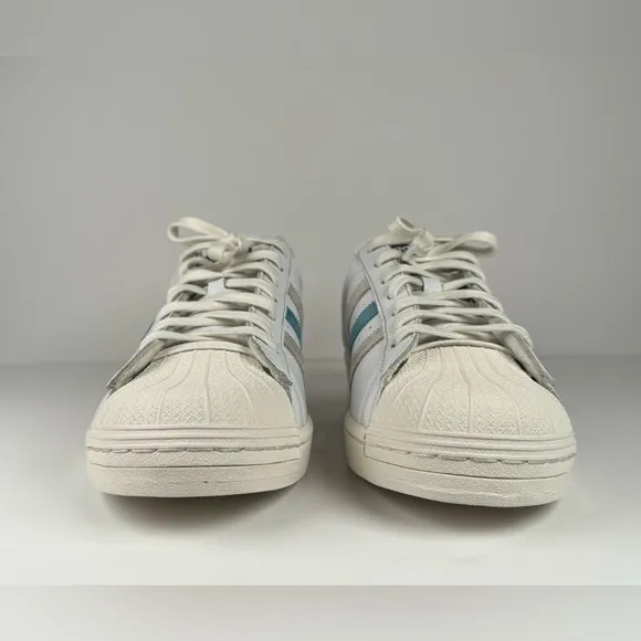 Adidas Superstar Casual Retro Lace Up Athletic Sneaker White/Blue/Gray Mens 12