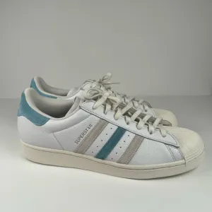Adidas Superstar Casual Retro Lace Up Athletic Sneaker White/Blue/Gray Mens 12