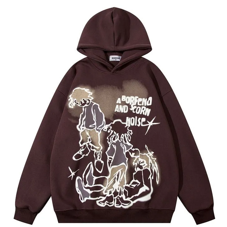 AG American Retro Graffiti Boy Style Hoodie