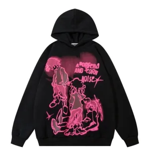 AG American Retro Graffiti Boy Style Hoodie