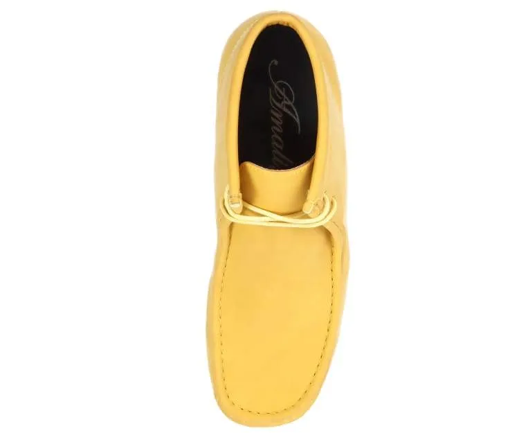 Amali Jason 2 Men's Mustard Yellow Suede Limited Edition Ankle Boots