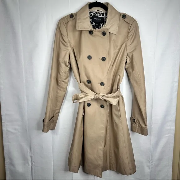 Ann Taylor trench coat neutral tan minimalism traditional classic old money
