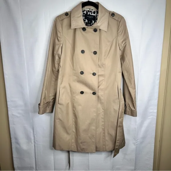 Ann Taylor trench coat neutral tan minimalism traditional classic old money