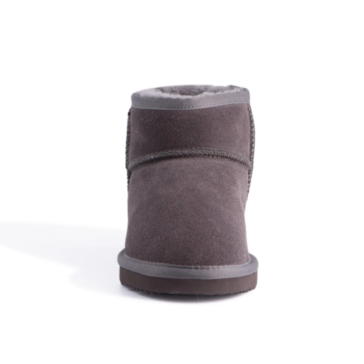 AUS WOOLI UGG SHORT SHEEPSKIN ANKLE BOOT - Grey