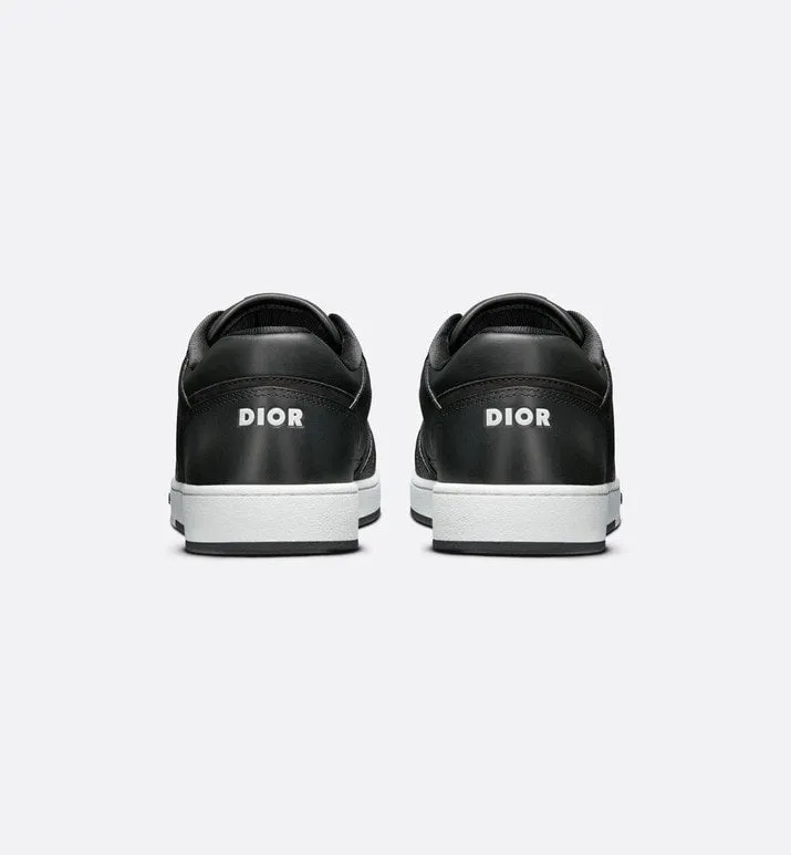 B27 Low-Top Sneaker • Black Smooth Calfskin and CD Diamond Canvas