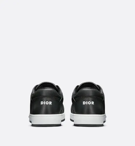 B27 Low-Top Sneaker • Black Smooth Calfskin and CD Diamond Canvas
