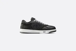 B27 Low-Top Sneaker • Black Smooth Calfskin and CD Diamond Canvas