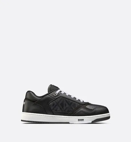 B27 Low-Top Sneaker • Black Smooth Calfskin and CD Diamond Canvas