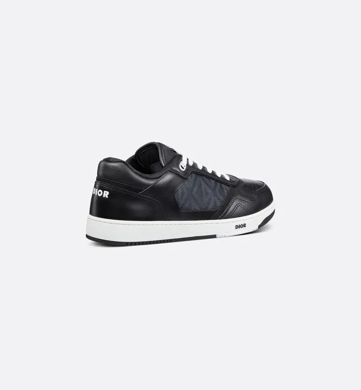 B27 Low-Top Sneaker • Black Smooth Calfskin and CD Diamond Canvas