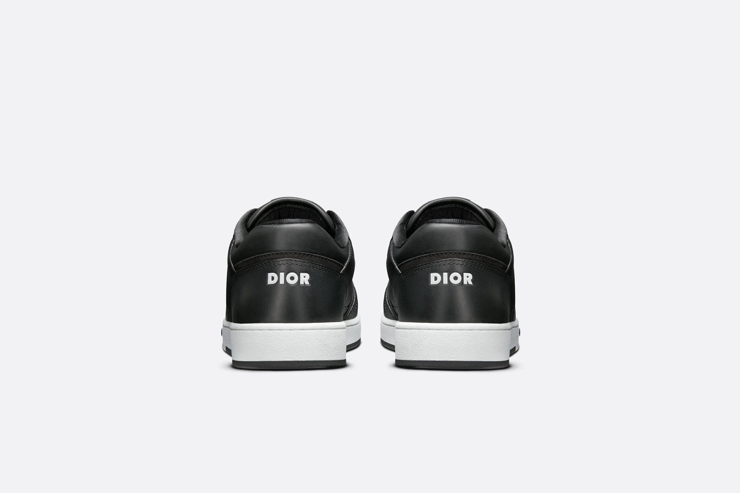 B27 Low-Top Sneaker • Black Smooth Calfskin and CD Diamond Canvas
