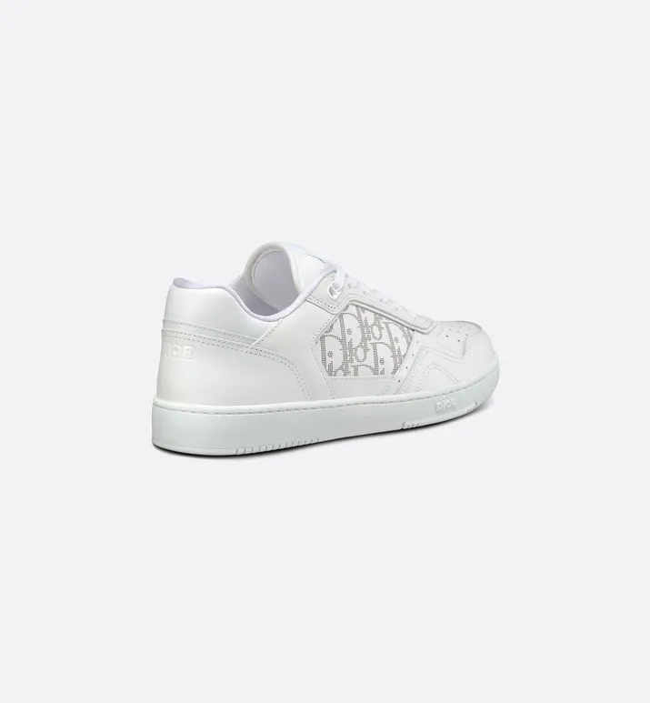 B27 Low-Top Sneaker • White Smooth Calfskin and Dior Oblique Galaxy Leather